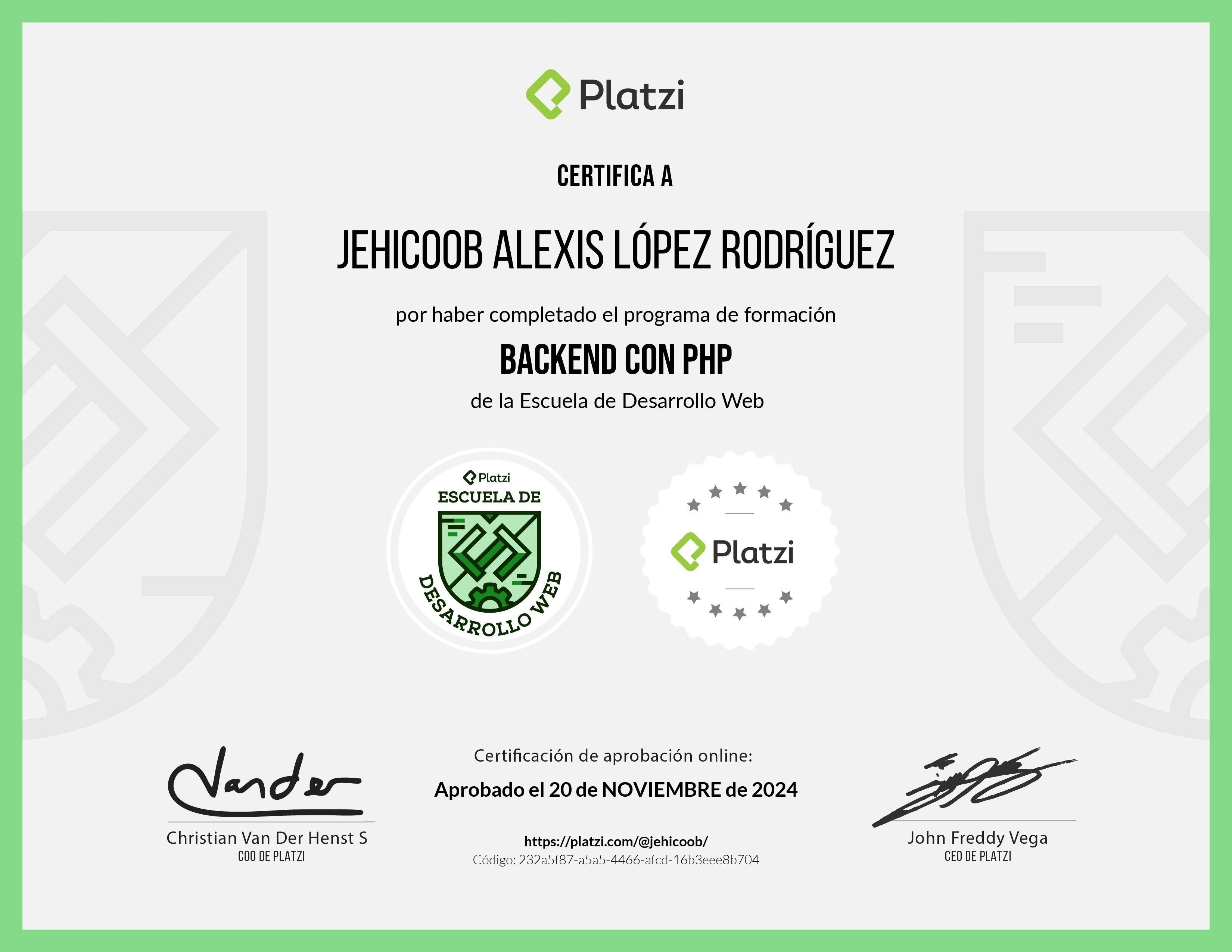 Backend con PHP